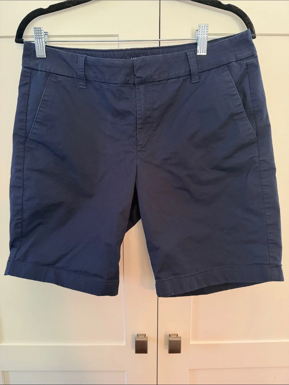 J. Crew Navy Roll-Cuff Bermuda Shorts Size 8